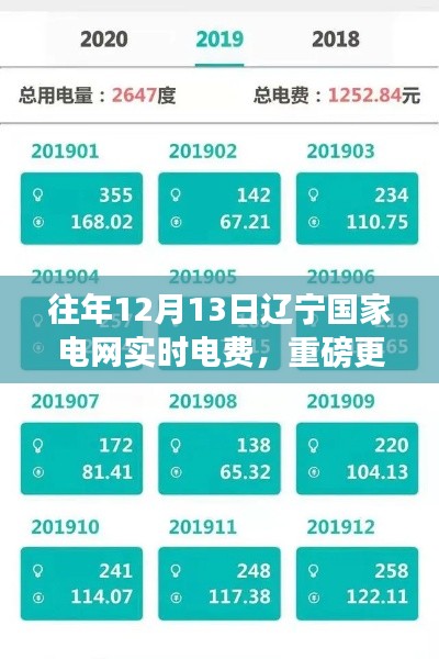 重磅解讀，往年12月13日遼寧國家電網(wǎng)實(shí)時(shí)電費(fèi)變化細(xì)節(jié)分析！