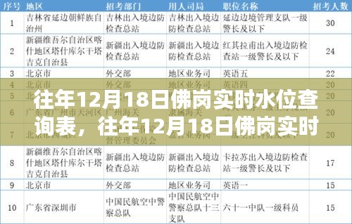 往年12月18日佛崗實時水位查詢表深度解析，特性、體驗、對比與用戶分析