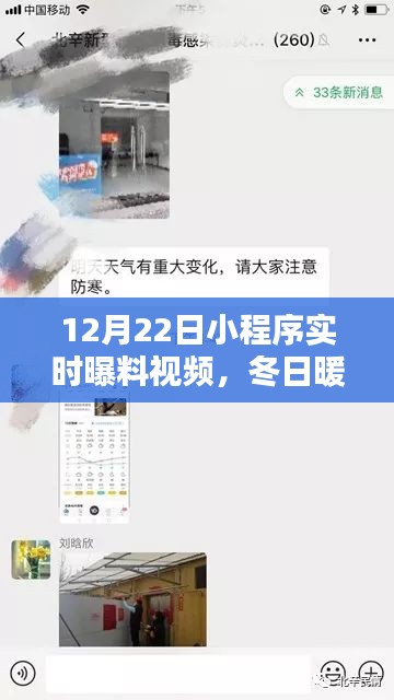 冬日暖陽下的溫馨瞬間，12月22日小程序?qū)崟r曝料視頻集錦，歡樂日常曝光