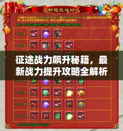 征途戰(zhàn)力飆升秘籍，最新戰(zhàn)力提升攻略全解析