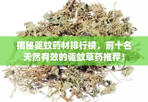 揭秘驅(qū)蚊藥材排行榜，前十名天然有效的驅(qū)蚊草藥推薦！