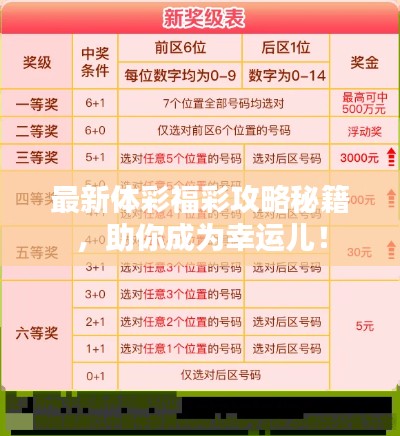 最新體彩福彩攻略秘籍，助你成為幸運兒！