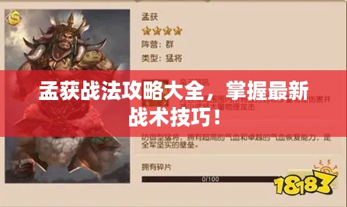 孟獲戰(zhàn)法攻略大全，掌握最新戰(zhàn)術(shù)技巧！