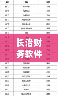 長治財務軟件公司排名揭秘，行業(yè)影響力榜單揭曉！