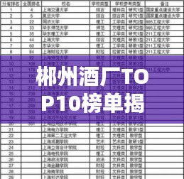 郴州酒廠TOP10榜單揭曉，大型酒廠排名及實力一覽