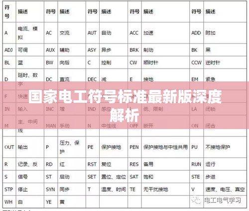 國家電工符號標(biāo)準(zhǔn)最新版深度解析