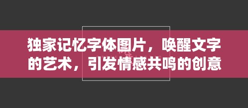 獨(dú)家記憶字體圖片，喚醒文字的藝術(shù)，引發(fā)情感共鳴的創(chuàng)意視覺(jué)體驗(yàn)