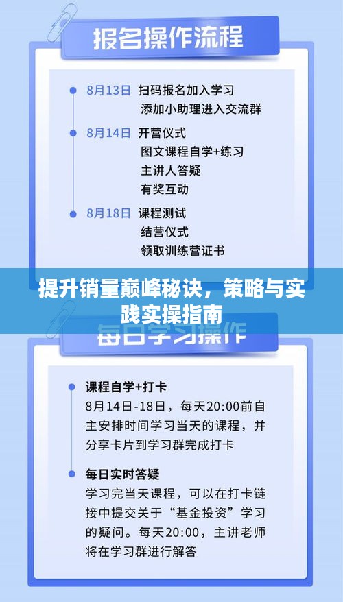 提升銷量巔峰秘訣，策略與實踐實操指南