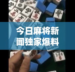 今日麻將新聞獨(dú)家爆料，最新消息一網(wǎng)打盡！