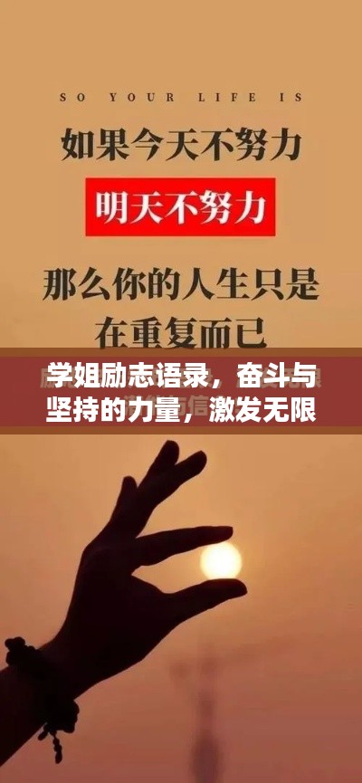 學(xué)姐勵(lì)志語(yǔ)錄，奮斗與堅(jiān)持的力量，激發(fā)無(wú)限潛能！