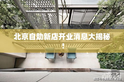 北京自助新店開業(yè)消息大揭秘！
