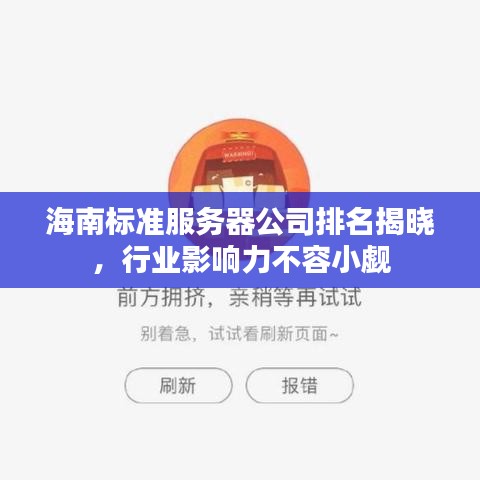 海南標(biāo)準(zhǔn)服務(wù)器公司排名揭曉，行業(yè)影響力不容小覷